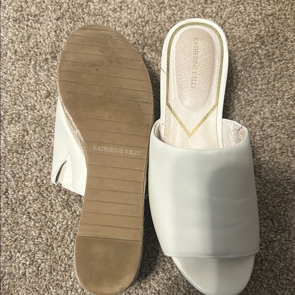 Cream Slide Sandals - Picture 7 of 7